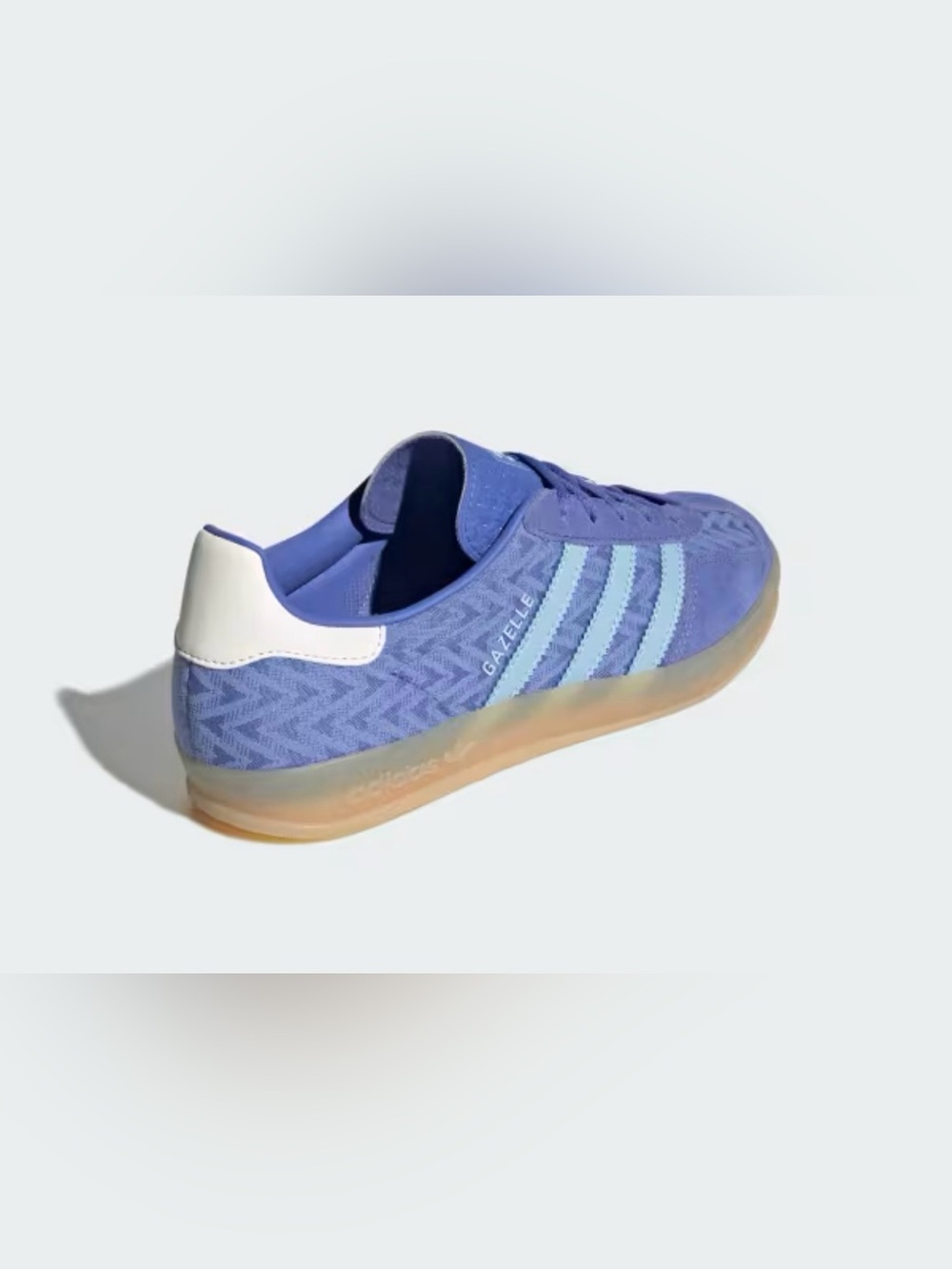 adidas Purple Suede Gazelle Sneakers with Light Blue Stripes - Picture 5 of 9